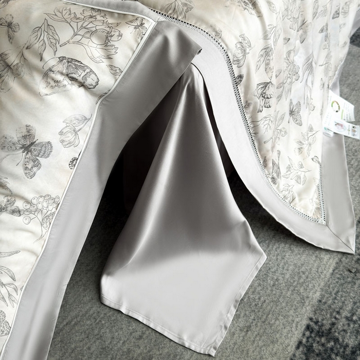 91家纺网 家纺一手货源 找家纺 娇逸家居 2026新款60s天丝数码印花夏被夏凉被空调被四件套 琦蝶