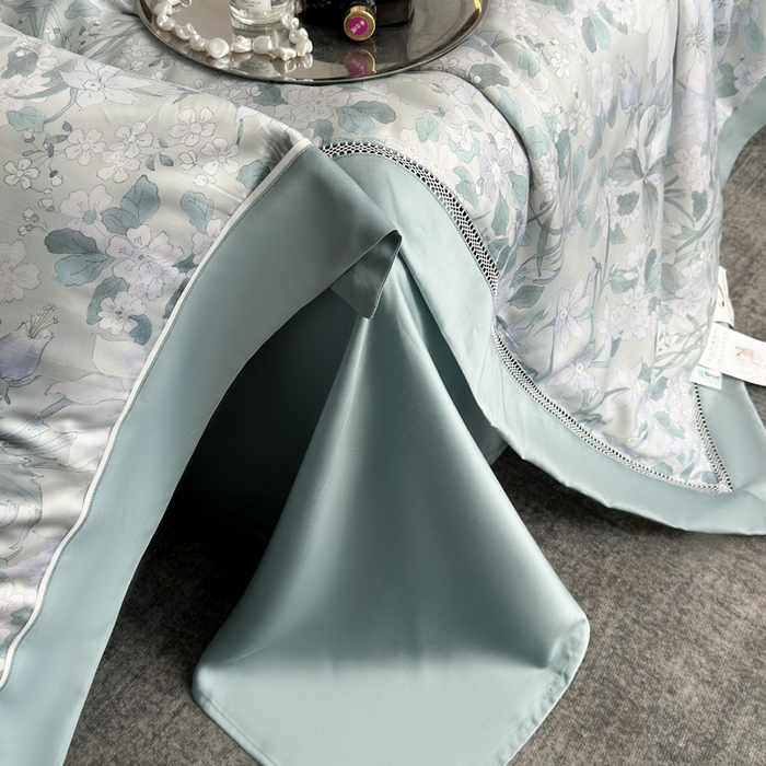 91家纺网 家纺一手货源 找家纺 娇逸家居 2026新款60s天丝数码印花夏被夏凉被空调被四件套 拾慕