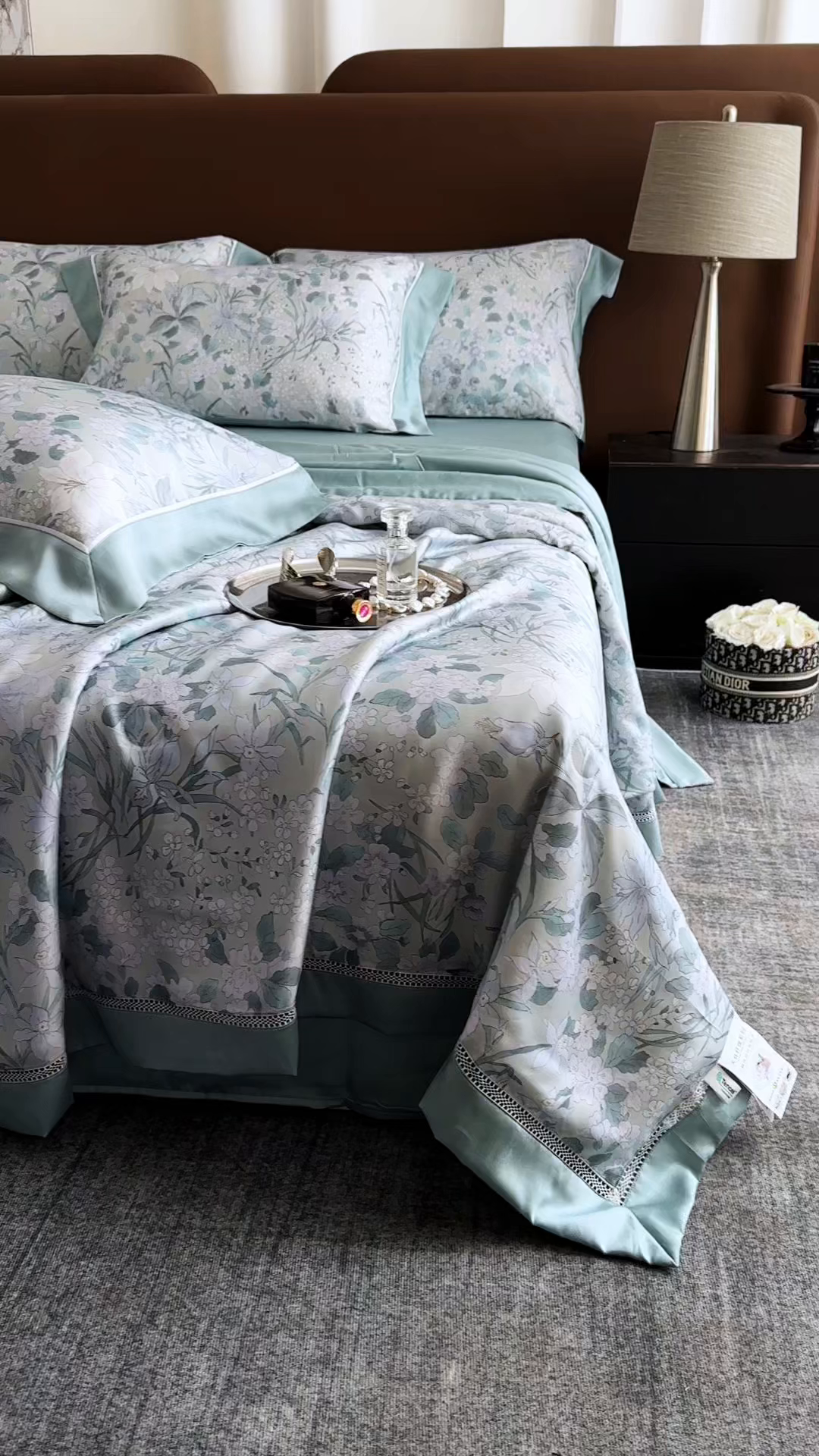 91家纺网 家纺一手货源 找家纺 娇逸家居 2026新款60s天丝数码印花夏被夏凉被空调被四件套 拾慕