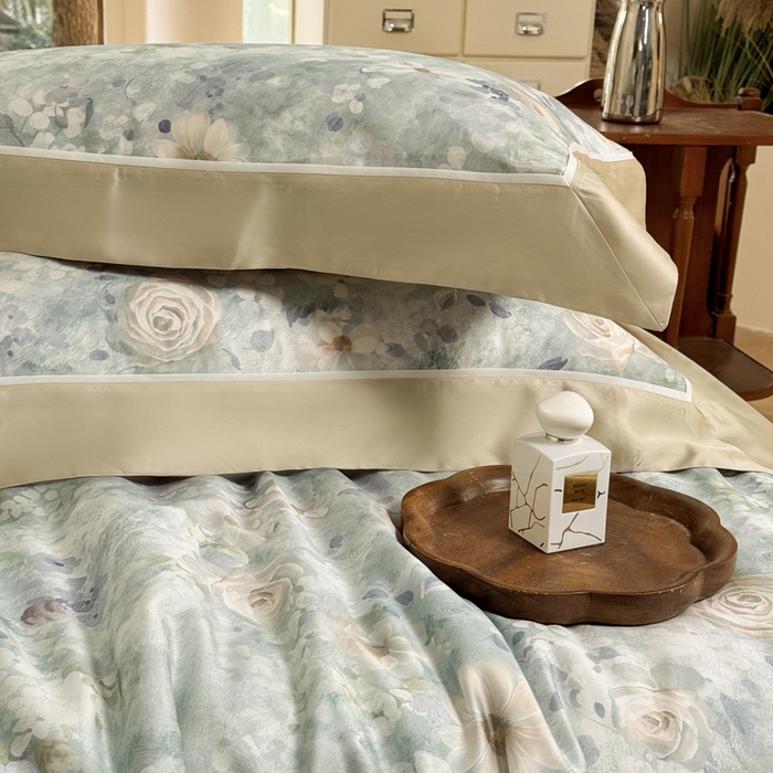 91家纺网 家纺一手货源 找家纺 娇逸家居 2026新款60s天丝数码印花夏被夏凉被空调被四件套 素瑾