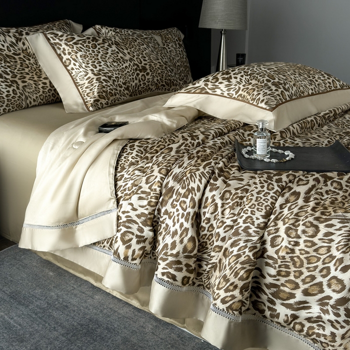 91家纺网 家纺一手货源 找家纺 娇逸家居 2026新款60s天丝数码印花夏被夏凉被空调被四件套 野趣-米