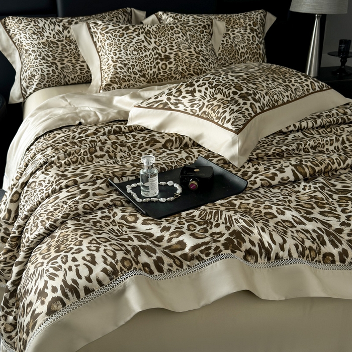 91家纺网 家纺一手货源 找家纺 娇逸家居 2026新款60s天丝数码印花夏被夏凉被空调被四件套 野趣-米