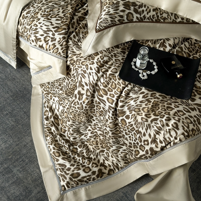 91家纺网 家纺一手货源 找家纺 娇逸家居 2026新款60s天丝数码印花夏被夏凉被空调被四件套 野趣-米