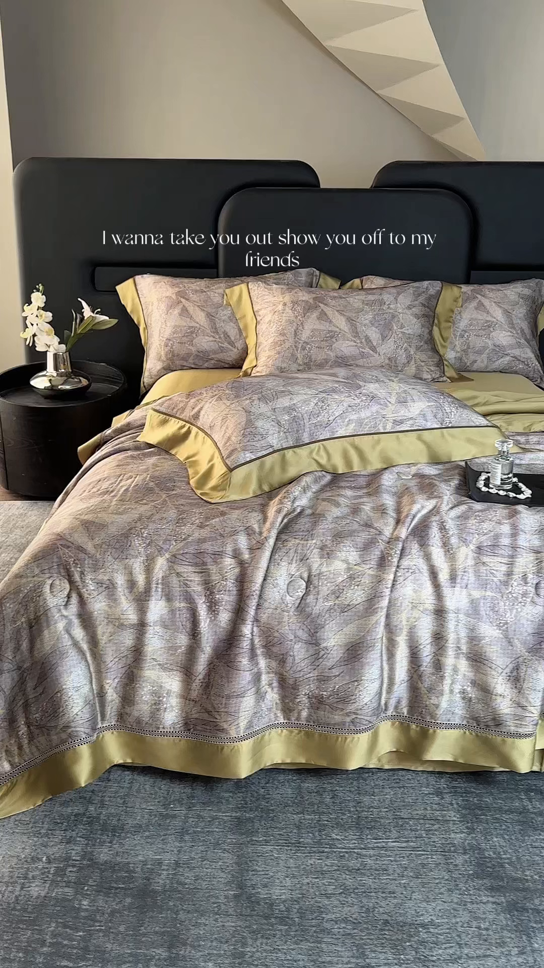 91家纺网 家纺一手货源 找家纺 娇逸家居 2026新款60s天丝数码印花夏被夏凉被空调被四件套 语叶