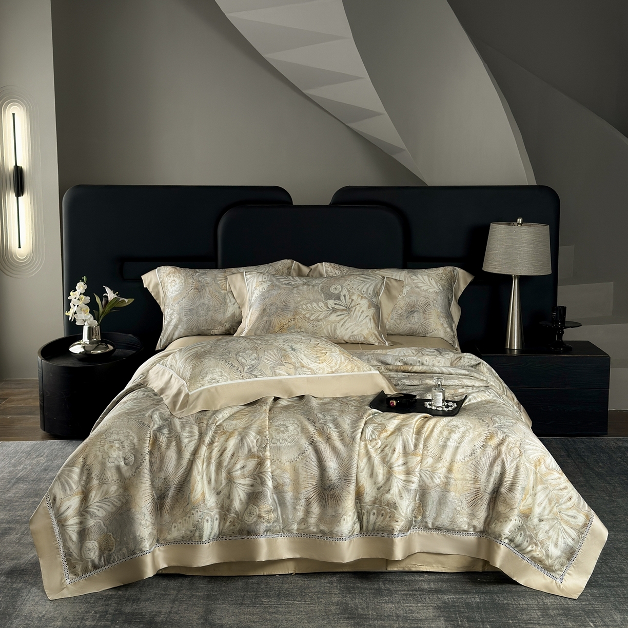 91家纺网 家纺一手货源 找家纺 娇逸家居 2026新款60s天丝数码印花夏被夏凉被空调被四件套 遇春