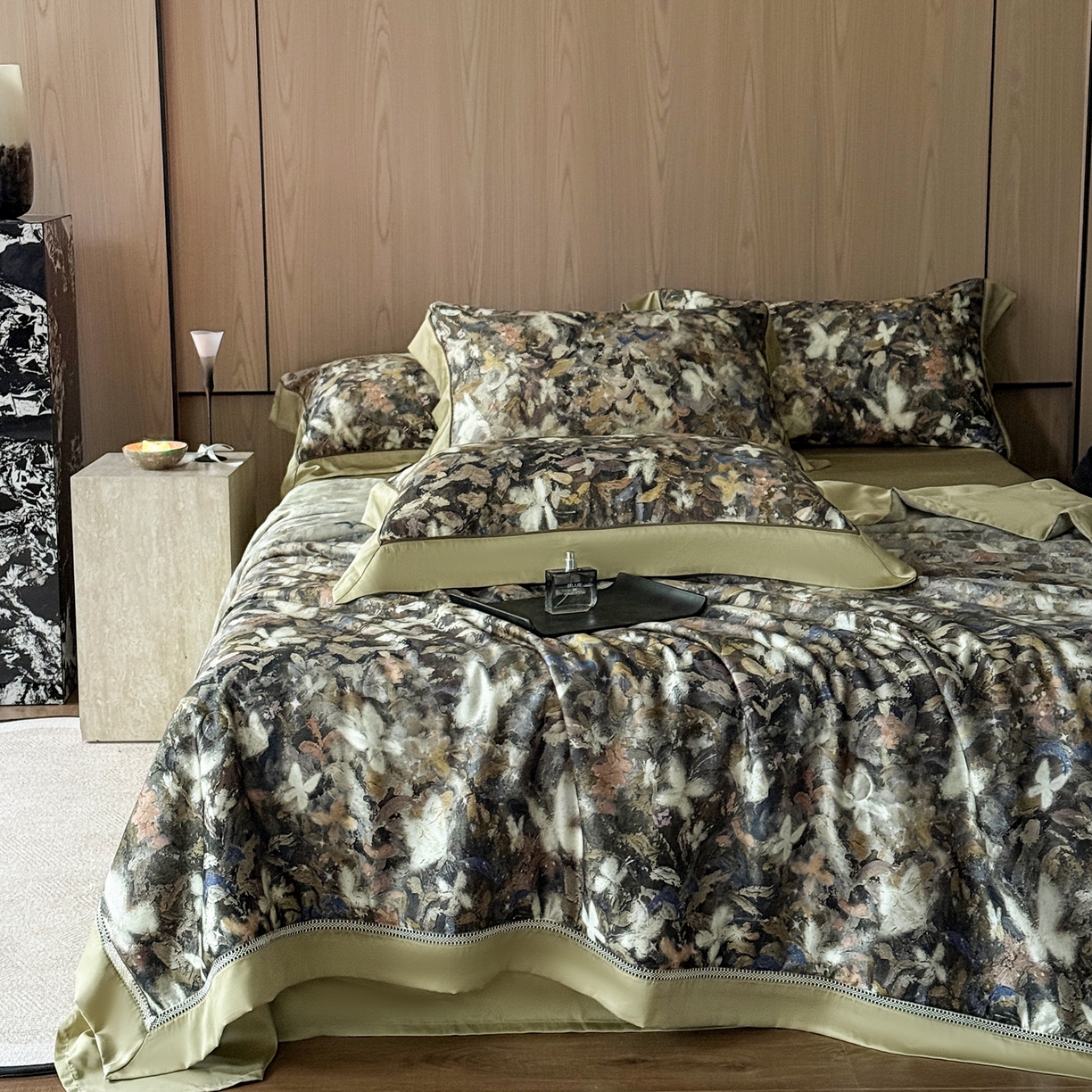 91家纺网 家纺一手货源 找家纺 娇逸家居 2026新款60s天丝数码印花夏被夏凉被空调被四件套 斐金