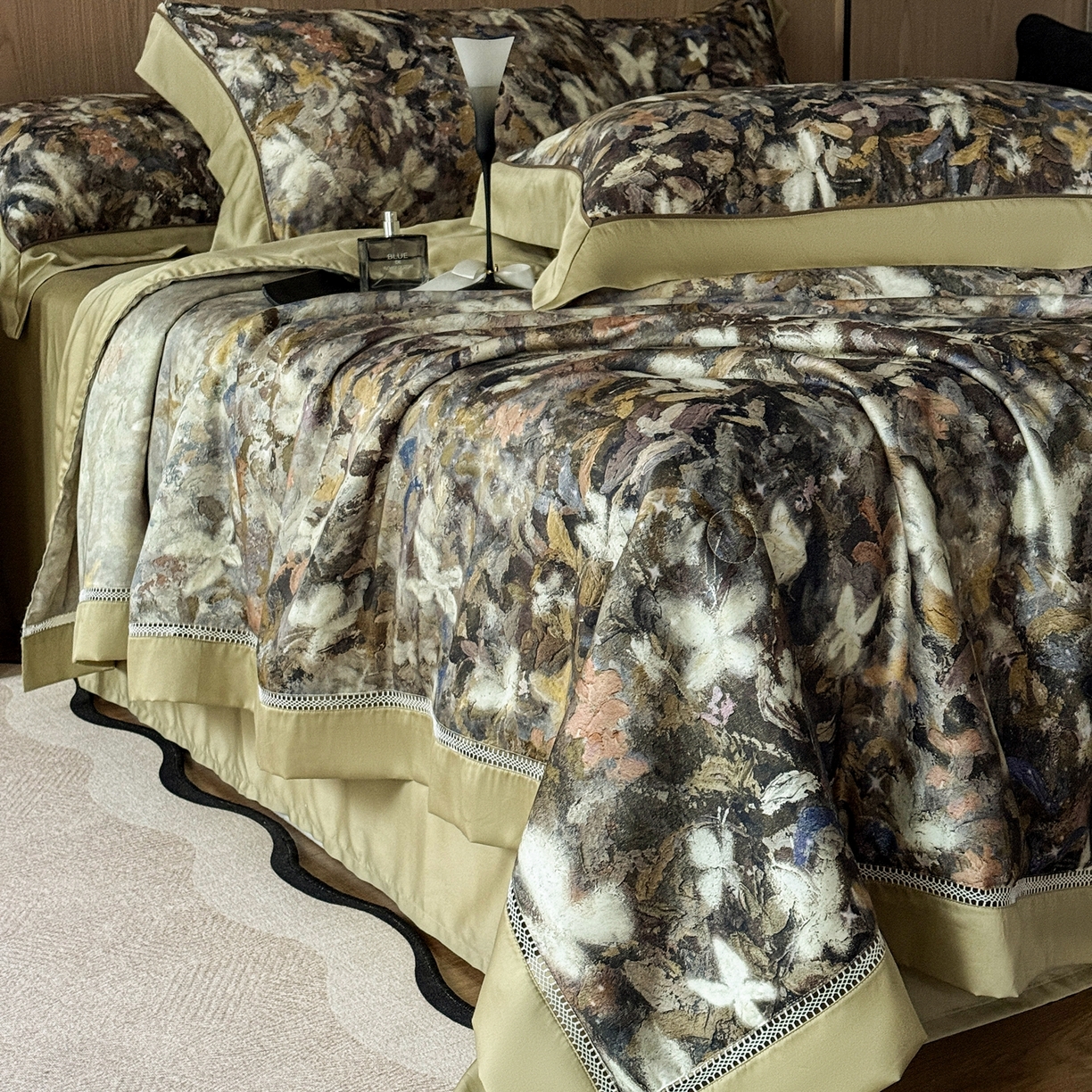 91家纺网 家纺一手货源 找家纺 娇逸家居 2026新款60s天丝数码印花夏被夏凉被空调被四件套 斐金