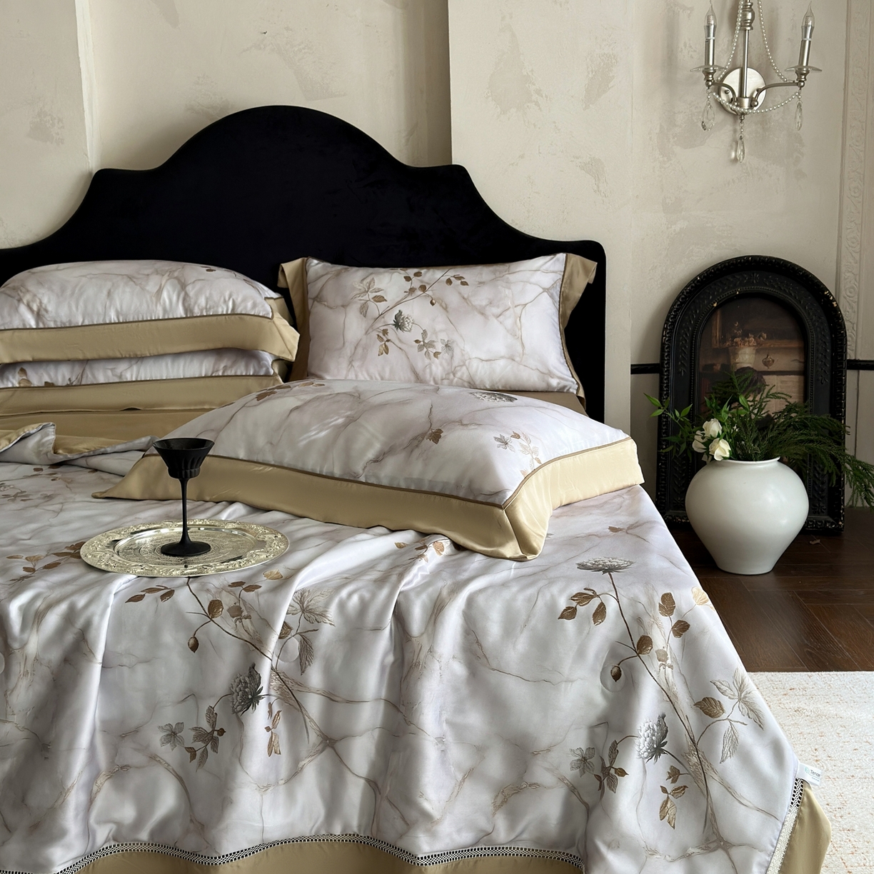 91家纺网 家纺一手货源 找家纺 娇逸家居 2026新款60s天丝数码印花夏被夏凉被空调被四件套 诺什