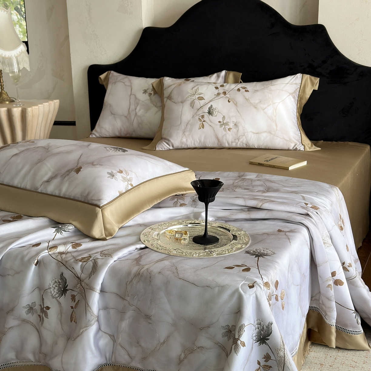 91家纺网 家纺一手货源 找家纺 娇逸家居 2026新款60s天丝数码印花夏被夏凉被空调被四件套 诺什