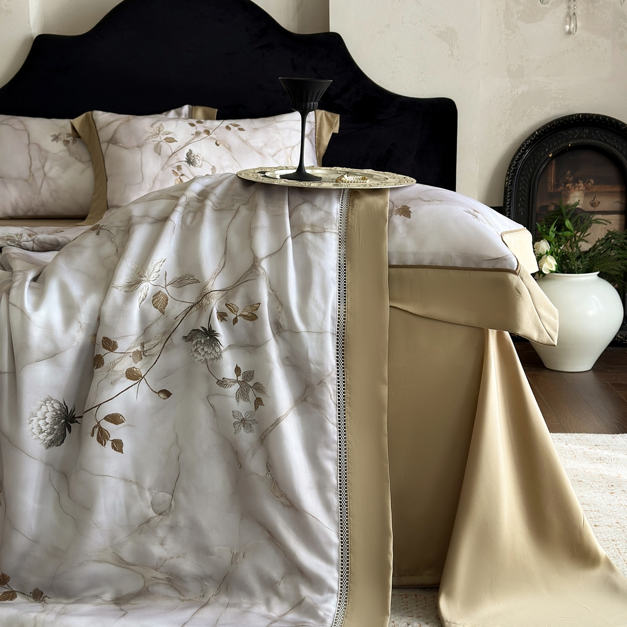 91家纺网 家纺一手货源 找家纺 娇逸家居 2026新款60s天丝数码印花夏被夏凉被空调被四件套 诺什