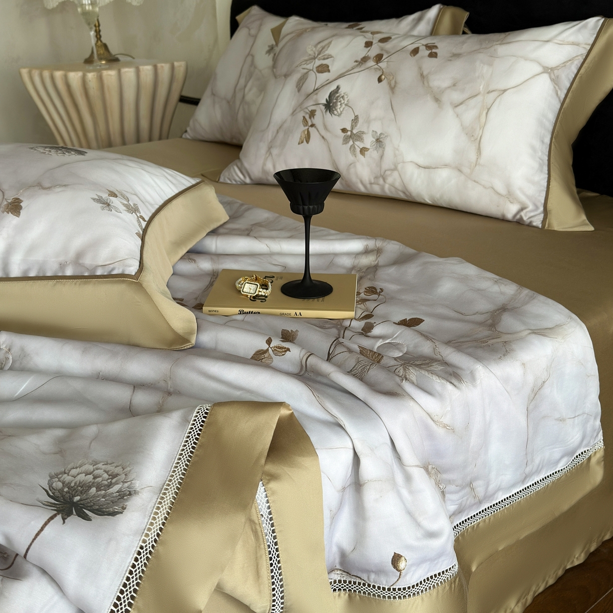 91家纺网 家纺一手货源 找家纺 娇逸家居 2026新款60s天丝数码印花夏被夏凉被空调被四件套 诺什