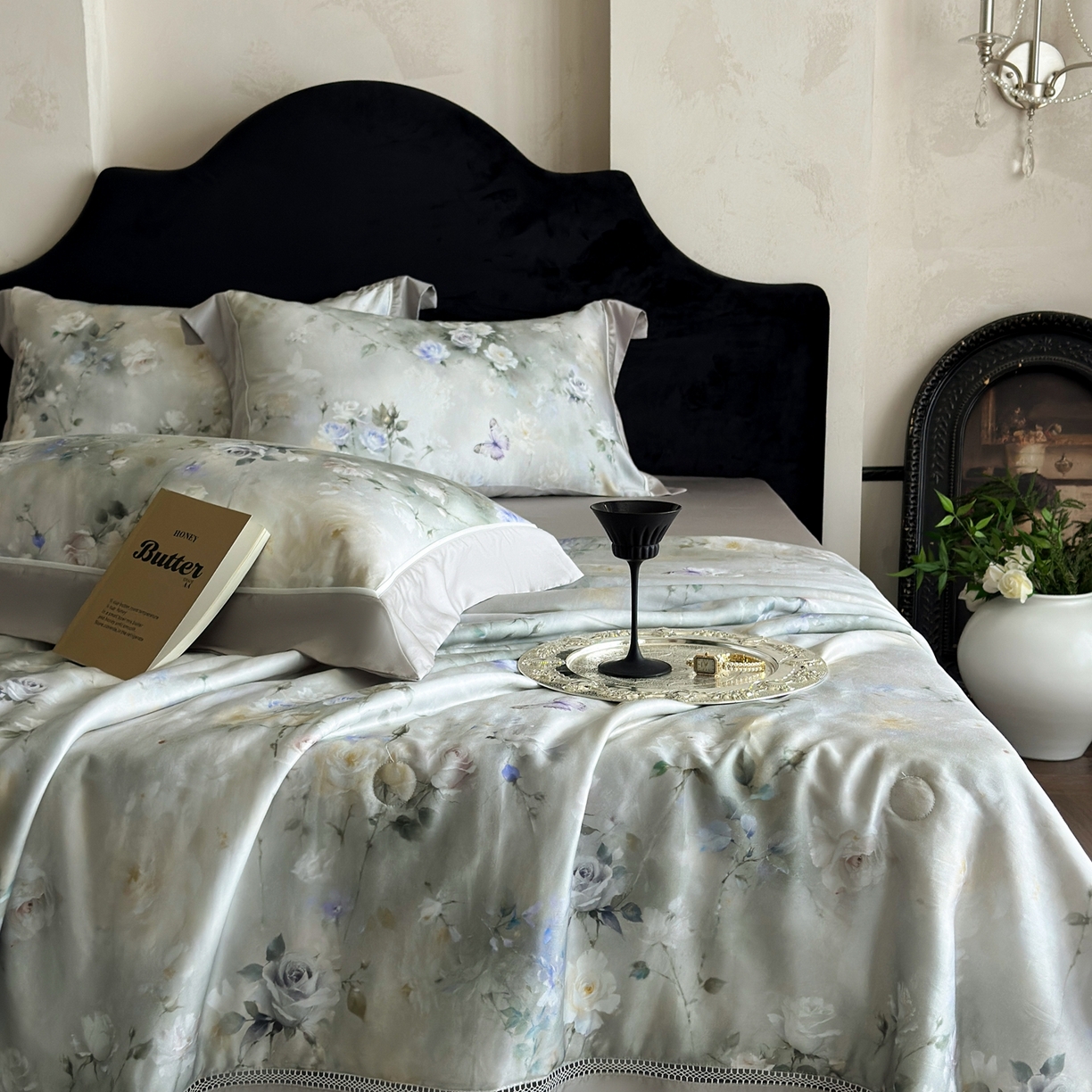 91家纺网 家纺一手货源 找家纺 娇逸家居 2026新款60s天丝数码印花夏被夏凉被空调被四件套 唯依