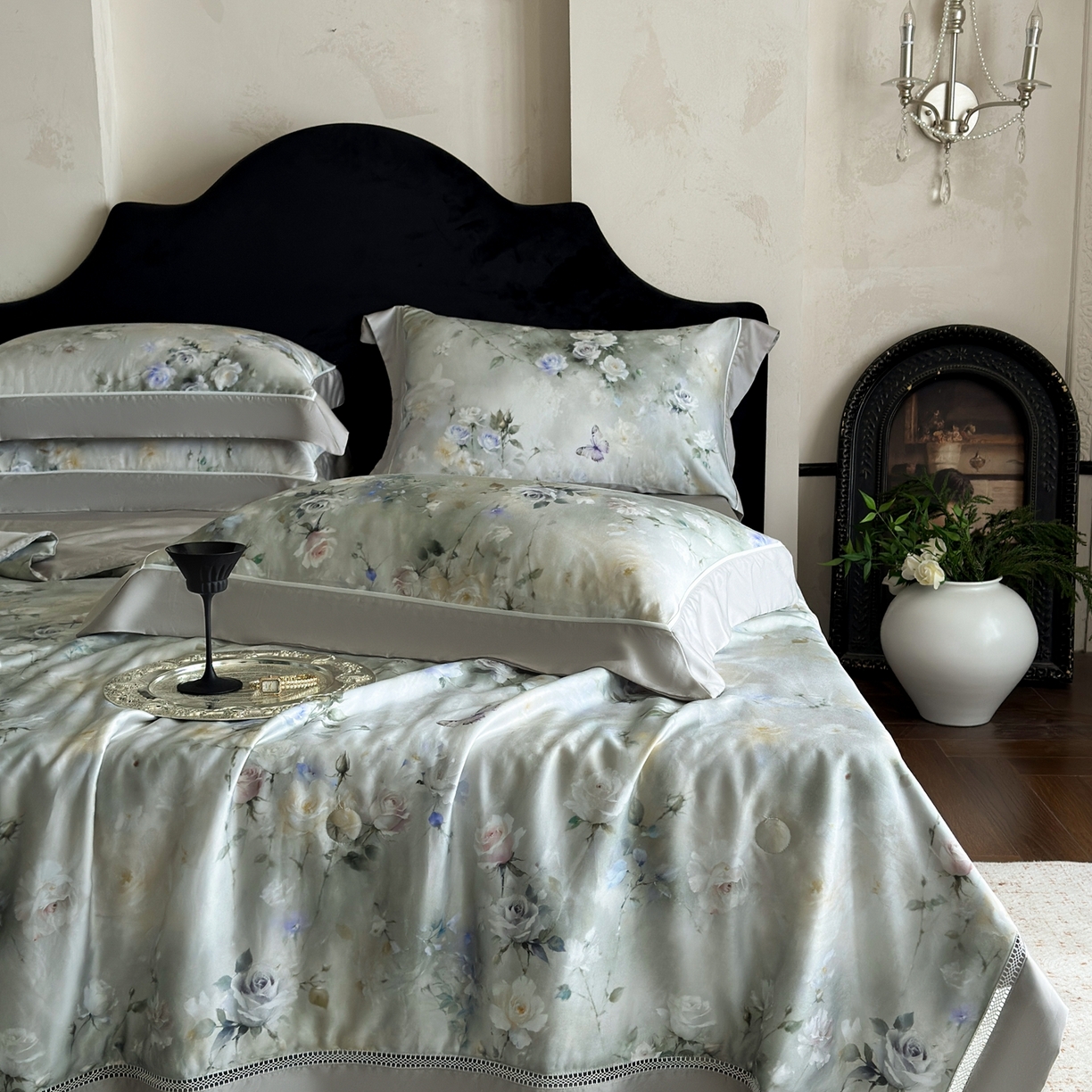 91家纺网 家纺一手货源 找家纺 娇逸家居 2026新款60s天丝数码印花夏被夏凉被空调被四件套 唯依