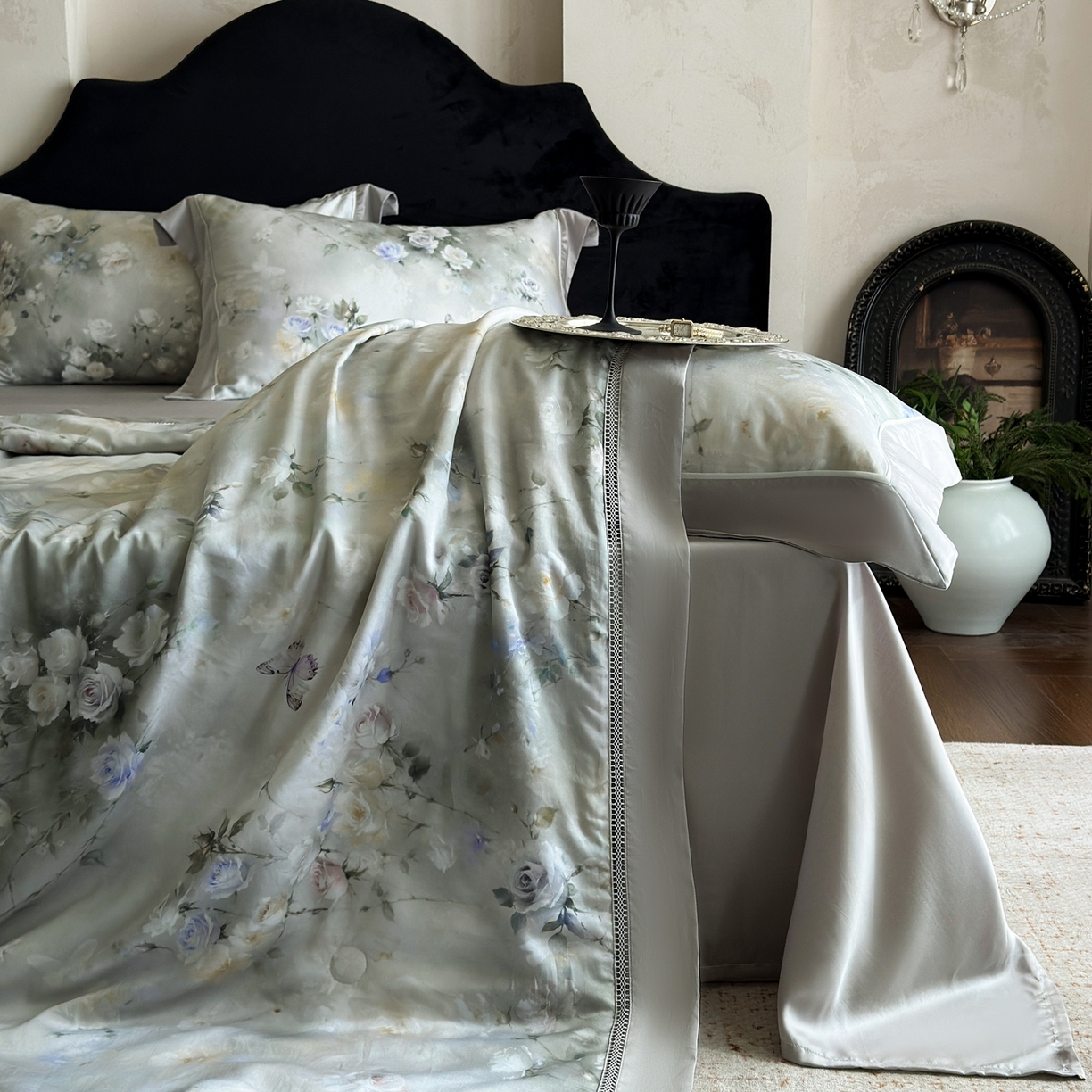 91家纺网 家纺一手货源 找家纺 娇逸家居 2026新款60s天丝数码印花夏被夏凉被空调被四件套 唯依