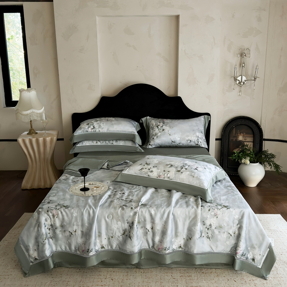 91家纺网 家纺一手货源 找家纺 娇逸家居 2026新款60s天丝数码印花夏被夏凉被空调被四件套 问纤