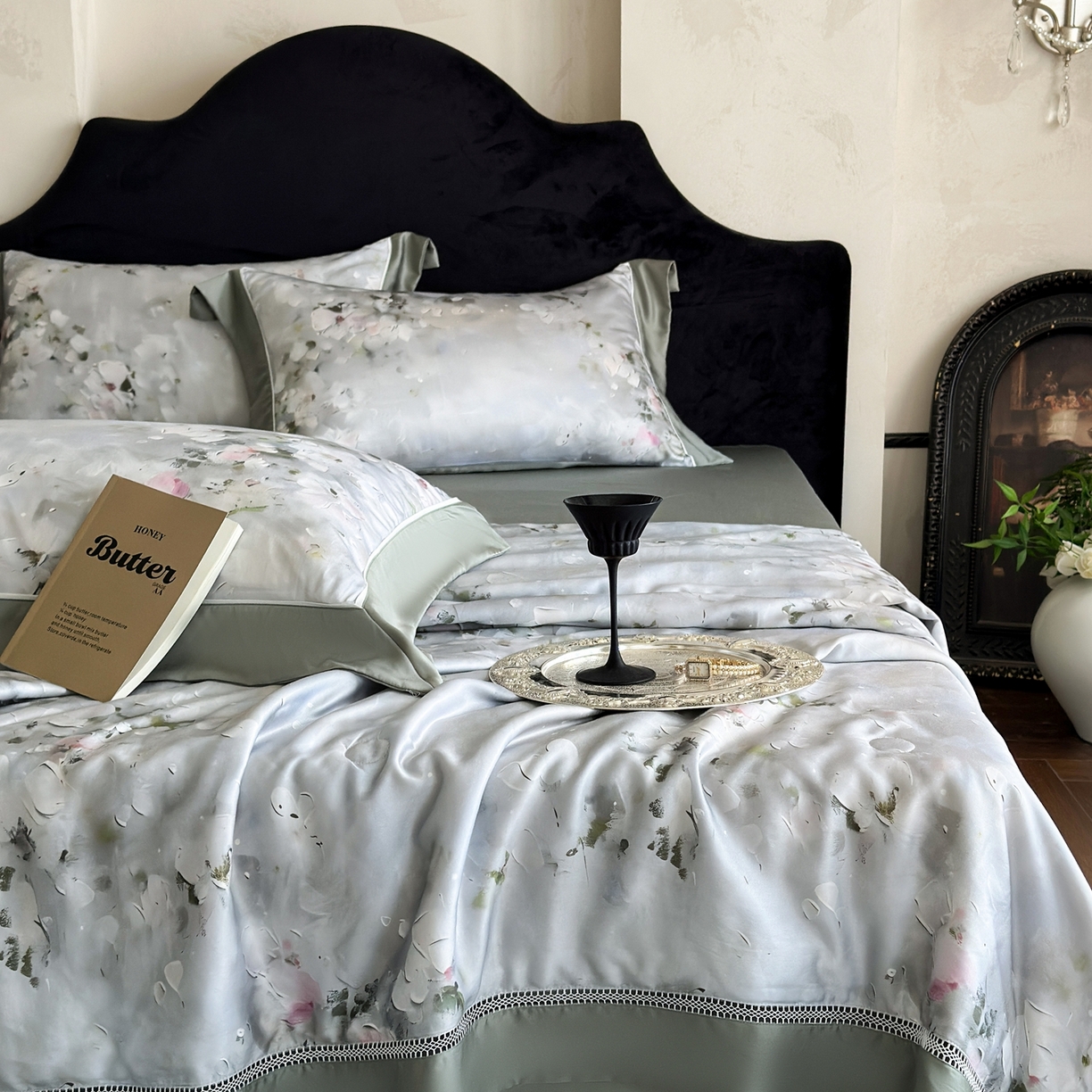 91家纺网 家纺一手货源 找家纺 娇逸家居 2026新款60s天丝数码印花夏被夏凉被空调被四件套 问纤