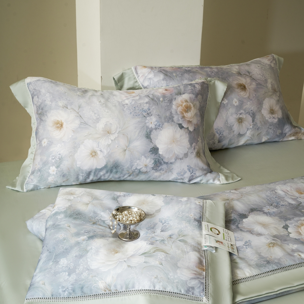 娇逸家居 2026新款60s天丝数码印花夏被夏凉被空调被四件套 溪然