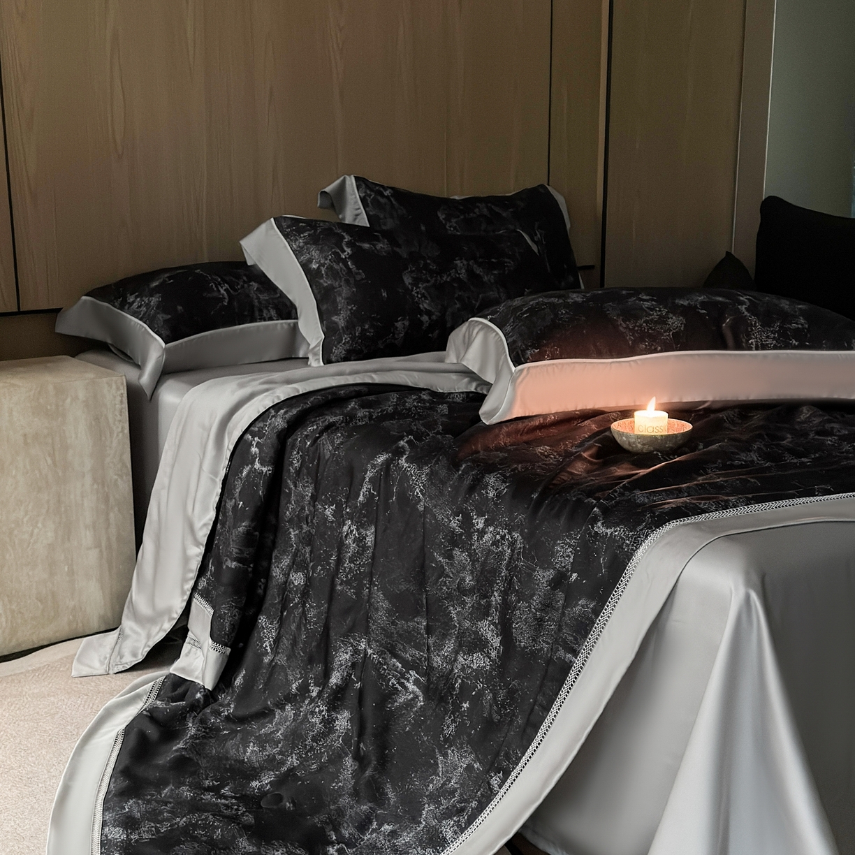 91家纺网 家纺一手货源 找家纺 娇逸家居 2026新款60s天丝数码印花夏被夏凉被空调被四件套 星罗