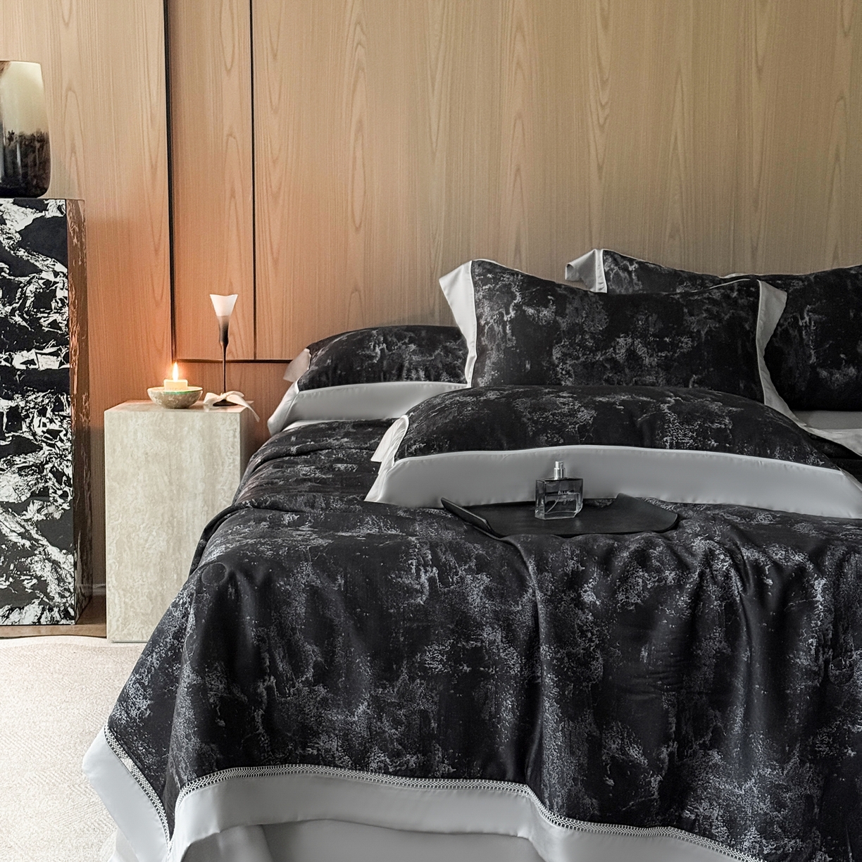 91家纺网 家纺一手货源 找家纺 娇逸家居 2026新款60s天丝数码印花夏被夏凉被空调被四件套 星罗