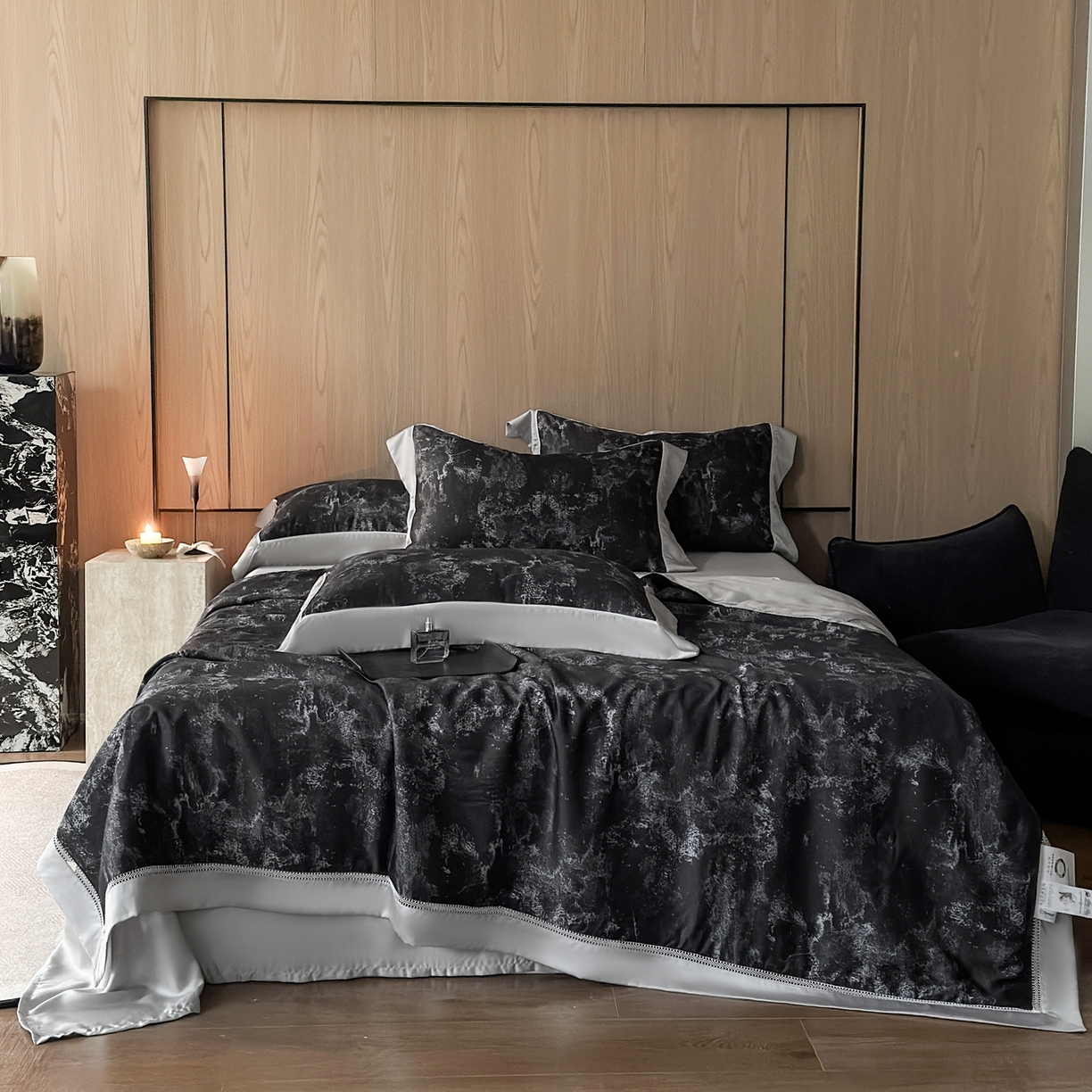 91家纺网 家纺一手货源 找家纺 娇逸家居 2026新款60s天丝数码印花夏被夏凉被空调被四件套 星罗