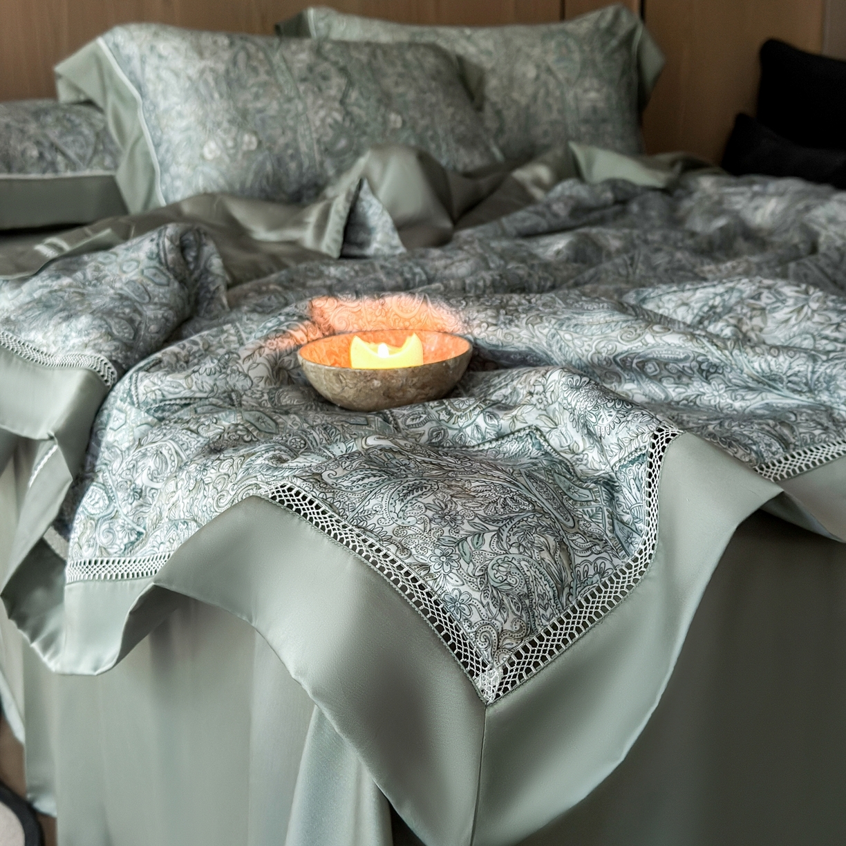 91家纺网 家纺一手货源 找家纺 娇逸家居 2026新款60s天丝数码印花夏被夏凉被空调被四件套 伊梵