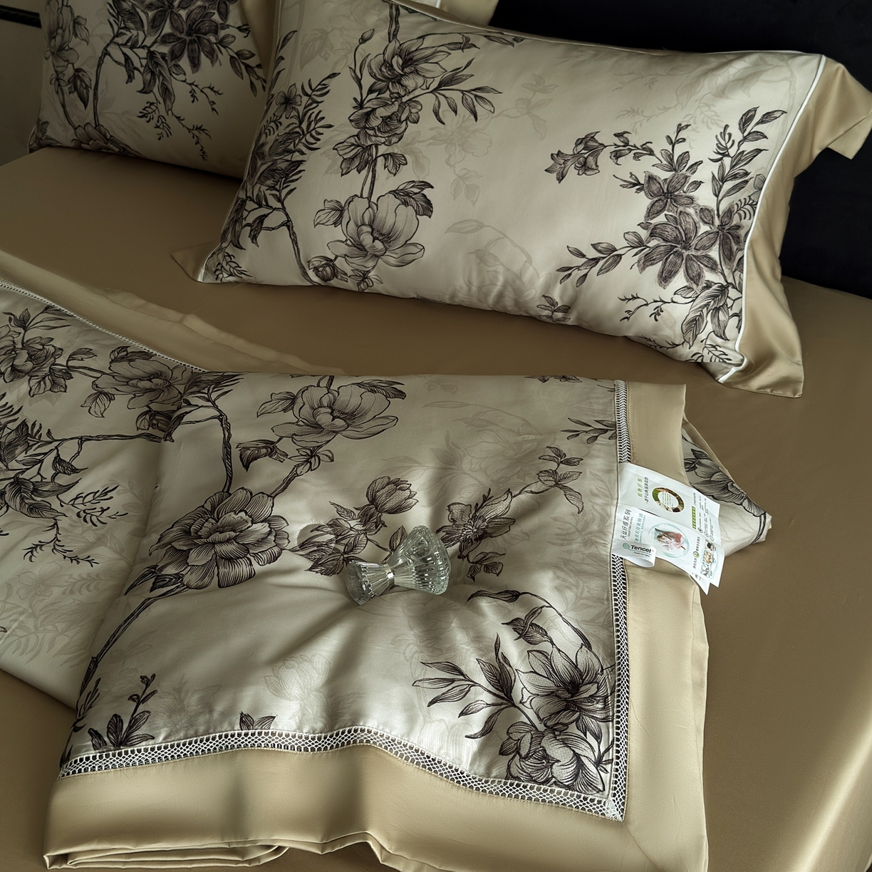 娇逸家居 2026新款60s天丝数码印花夏被夏凉被空调被四件套 屿雾