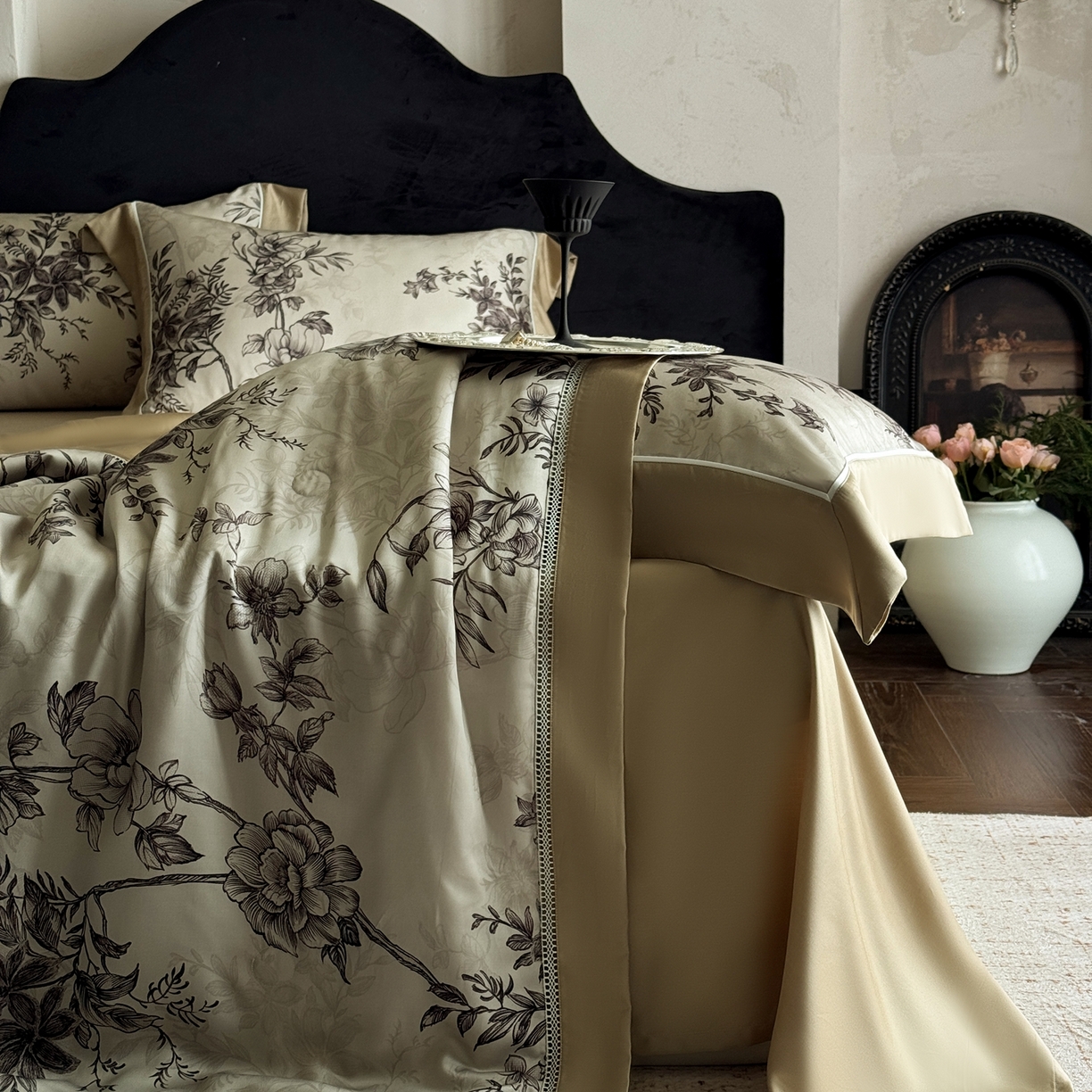 91家纺网 家纺一手货源 找家纺 娇逸家居 2026新款60s天丝数码印花夏被夏凉被空调被四件套 屿雾