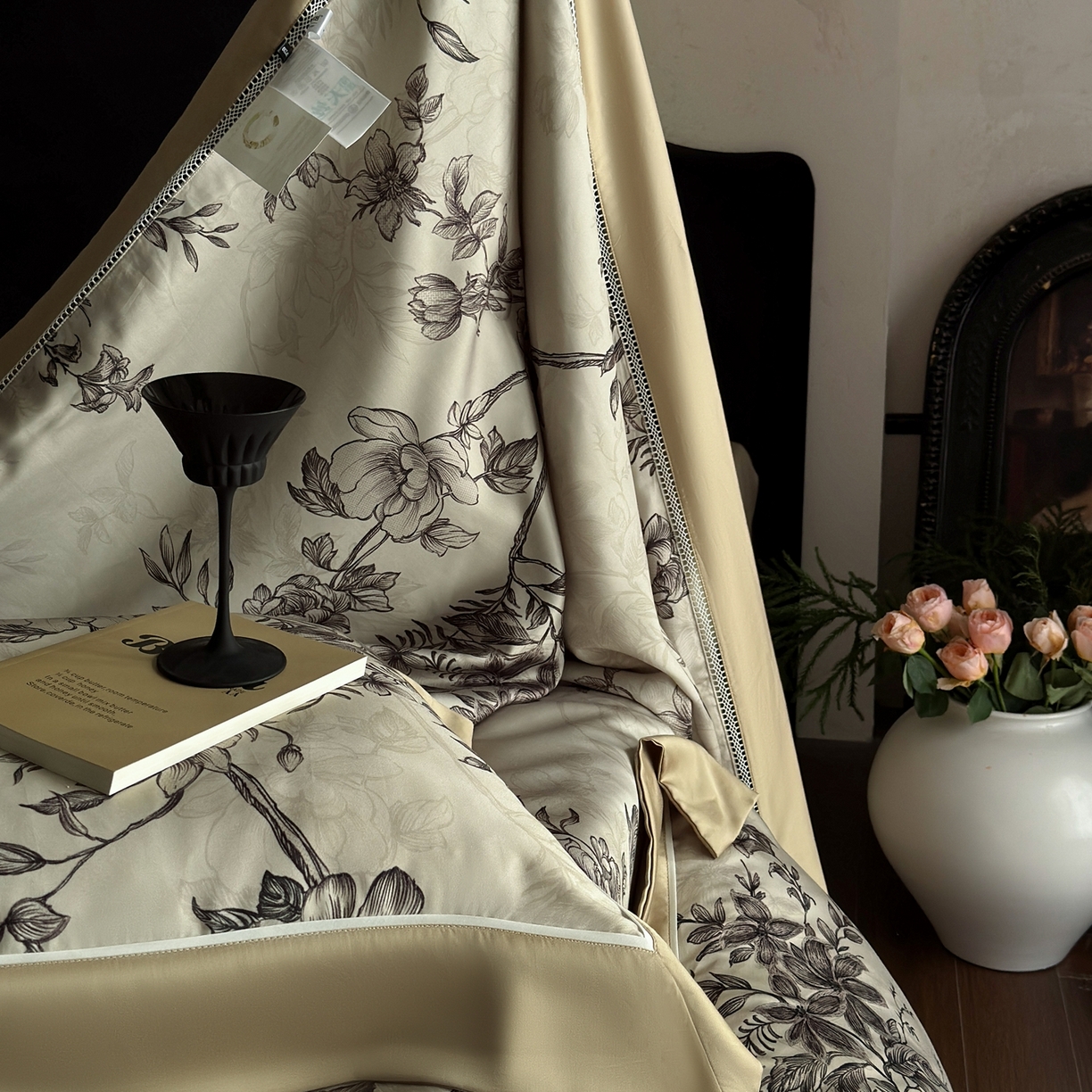 91家纺网 家纺一手货源 找家纺 娇逸家居 2026新款60s天丝数码印花夏被夏凉被空调被四件套 屿雾