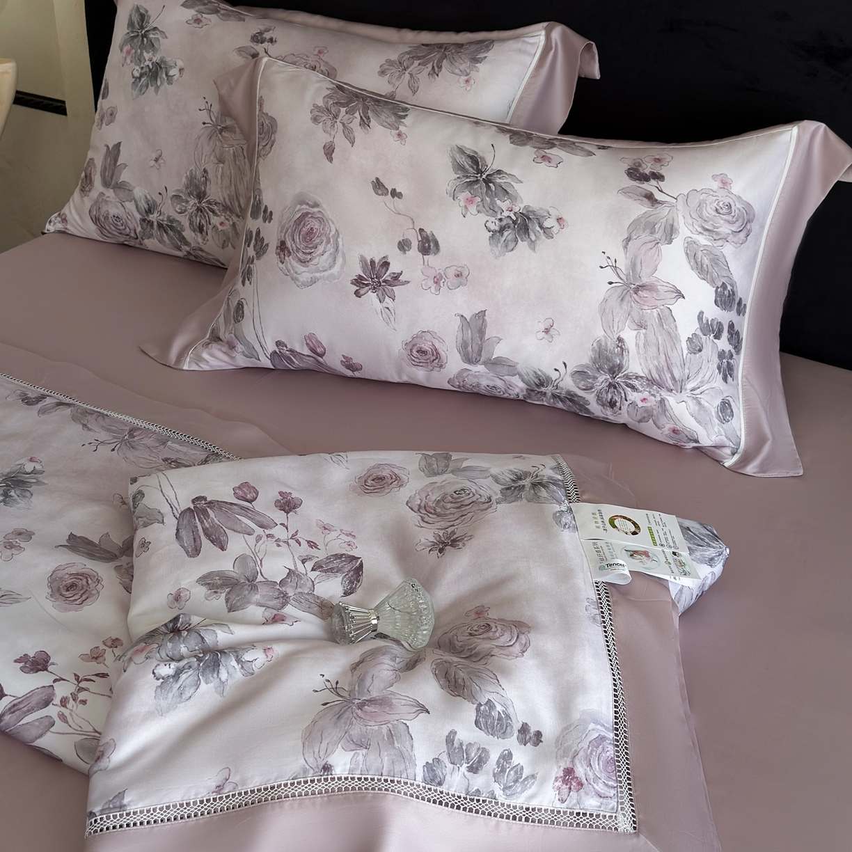 娇逸家居 2026新款60s天丝数码印花夏被夏凉被空调被四件套 悦盈