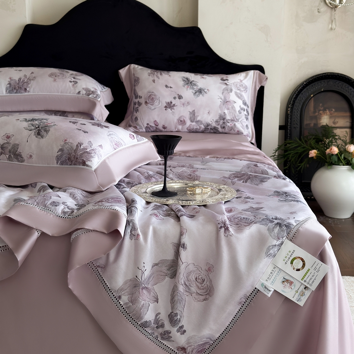 91家纺网 家纺一手货源 找家纺 娇逸家居 2026新款60s天丝数码印花夏被夏凉被空调被四件套 悦盈