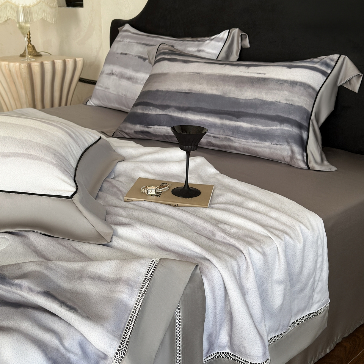 91家纺网 家纺一手货源 找家纺 娇逸家居 2026新款60s天丝数码印花夏被夏凉被空调被四件套 至朴