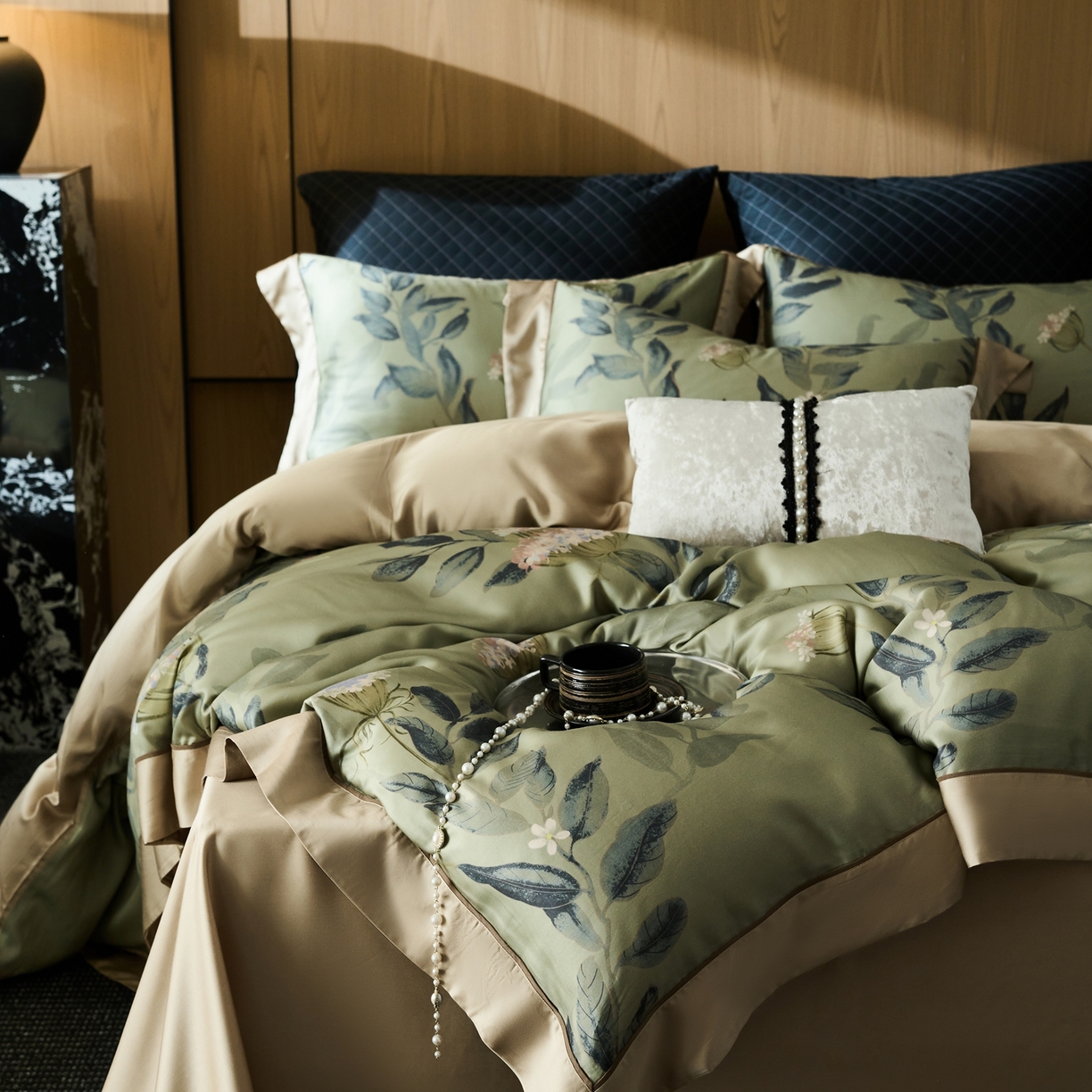 91家纺网 家纺一手货源 找家纺 娇逸家居 2026新款60s兰精天丝数码印花四件套 焕新