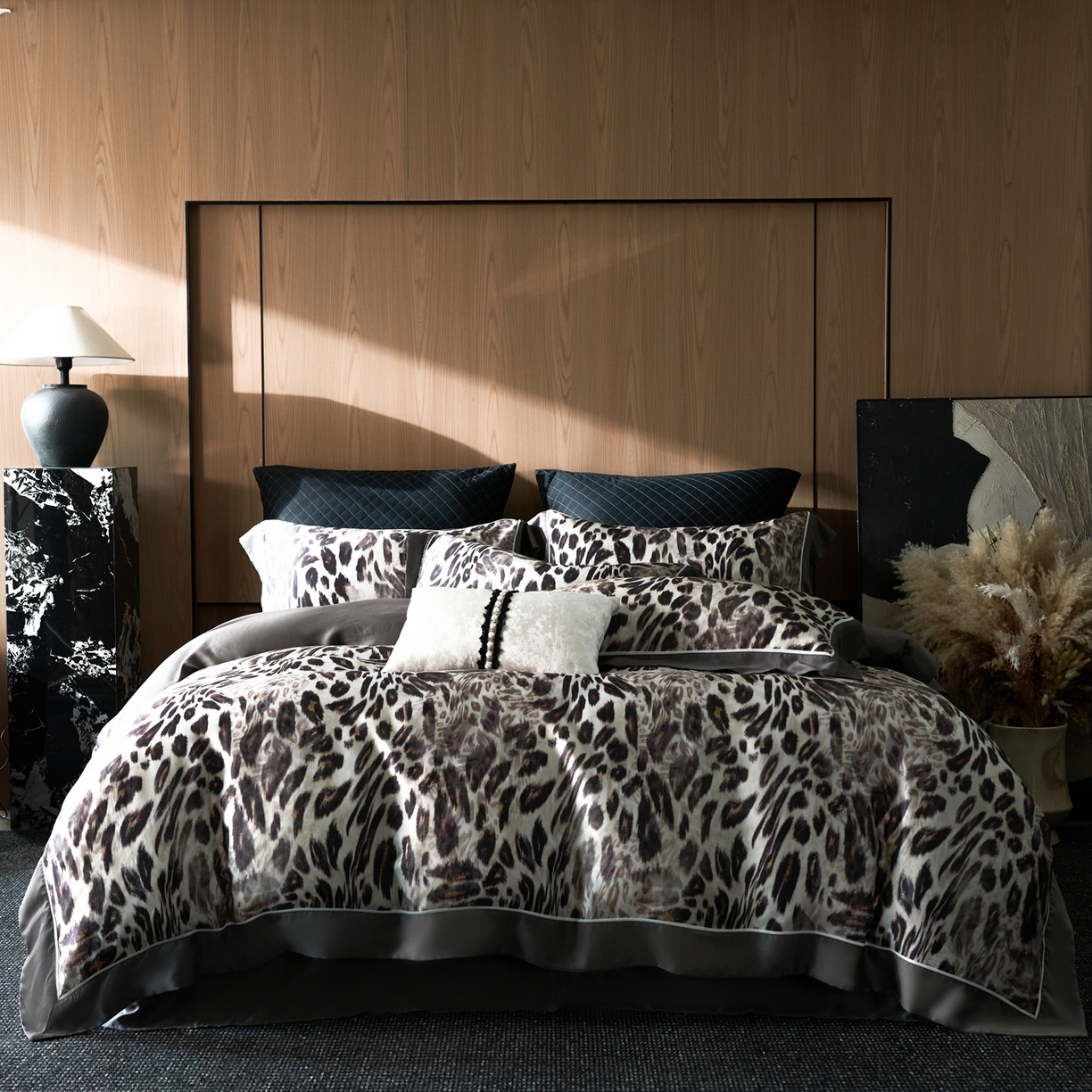 娇逸家居 2026新款60s兰精天丝数码印花四件套 伶野