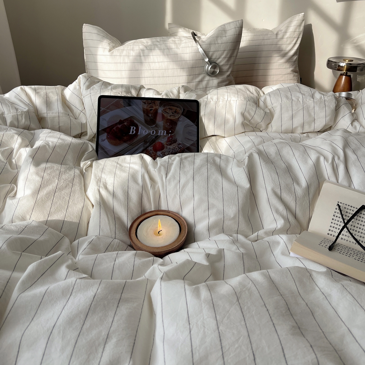 91家纺网 家纺一手货源 找家纺 （总）XIWEN-希文家纺 2026春夏新款40支全棉纯棉色织水洗棉四件套