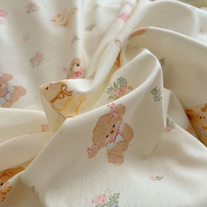 91家纺网 家纺一手货源 找家纺 （总）六巷胡同 2026新款韩式INS减龄花边款全棉卡通四件套（会员-5元)