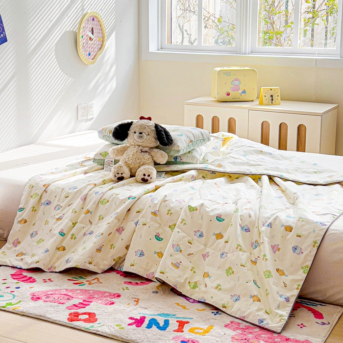 91家纺网 家纺一手货源 找家纺 （总）十九色 2026新款宝宝幼儿园小被子儿童夏凉被夏季夏被空调被