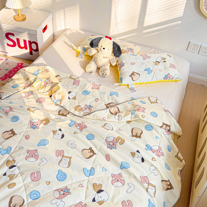 91家纺网 家纺一手货源 找家纺 （总）十九色 2026新款宝宝幼儿园小被子儿童夏凉被夏季夏被空调被