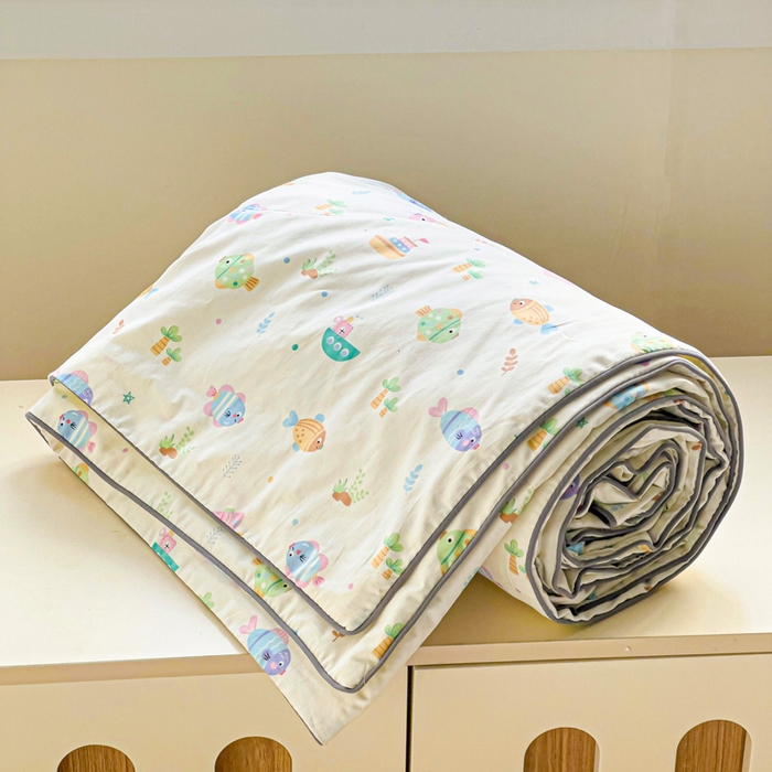91家纺网 家纺一手货源 找家纺 十九色 2026新款宝宝幼儿园小被子儿童夏凉被夏季夏被空调被 好多鱼