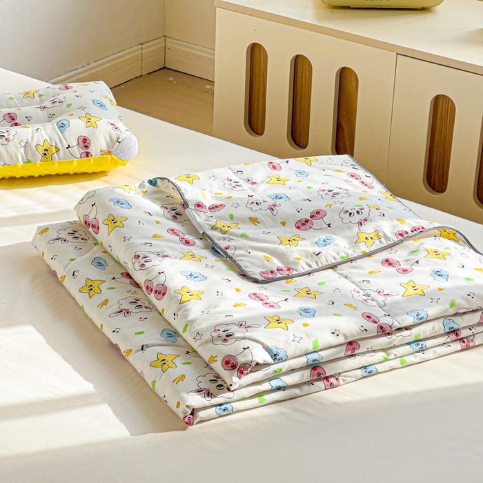 91家纺网 家纺一手货源 找家纺 十九色 2026新款宝宝幼儿园小被子儿童夏凉被夏季夏被空调被 小星星