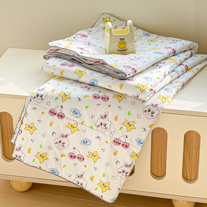 91家纺网 家纺一手货源 找家纺 十九色 2026新款宝宝幼儿园小被子儿童夏凉被夏季夏被空调被 小星星