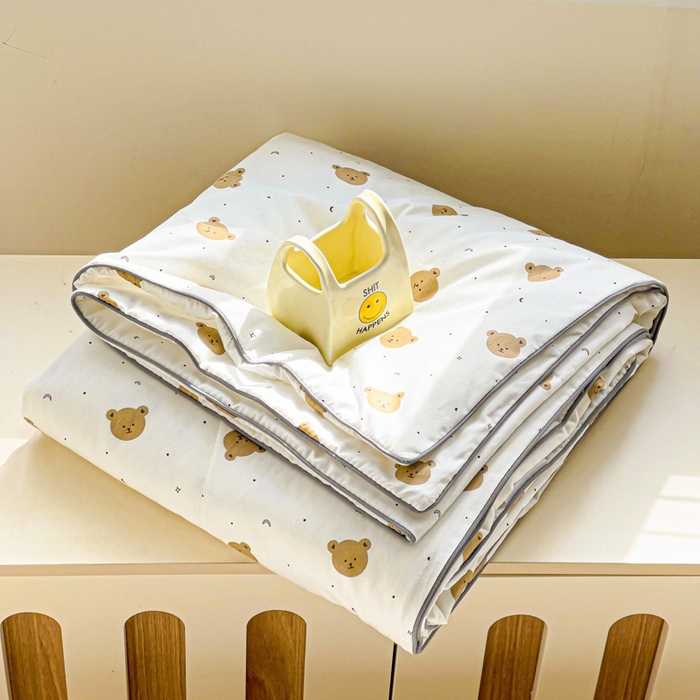 91家纺网 家纺一手货源 找家纺 十九色 2026新款宝宝幼儿园小被子儿童夏凉被夏季夏被空调被 熊宝宝