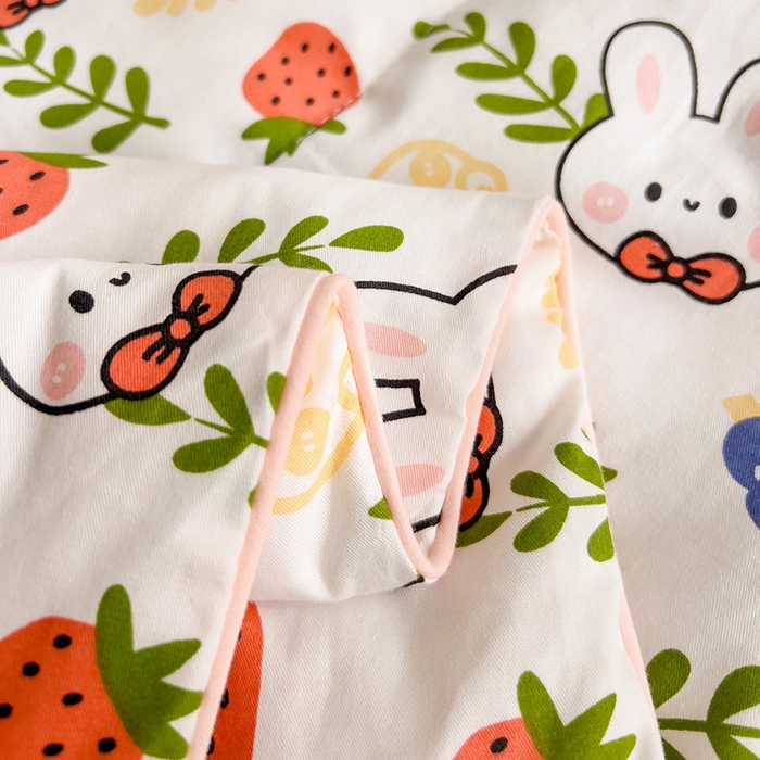 91家纺网 家纺一手货源 找家纺 十九色 2026新款宝宝幼儿园小被子儿童夏凉被夏季夏被空调被 大白兔