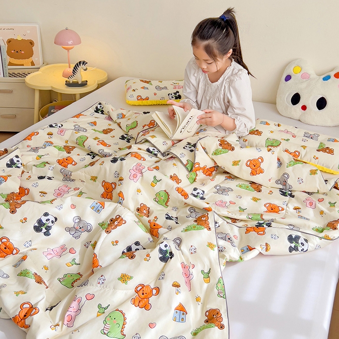 91家纺网 家纺一手货源 找家纺 十九色 2026新款宝宝幼儿园小被子儿童夏凉被夏季夏被空调被 考拉