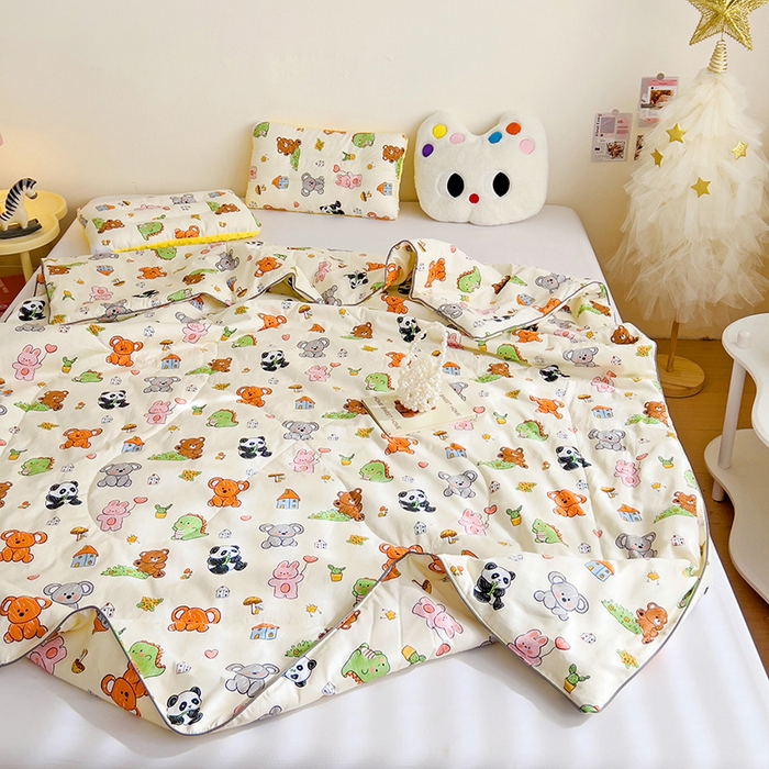 91家纺网 家纺一手货源 找家纺 十九色 2026新款宝宝幼儿园小被子儿童夏凉被夏季夏被空调被 考拉