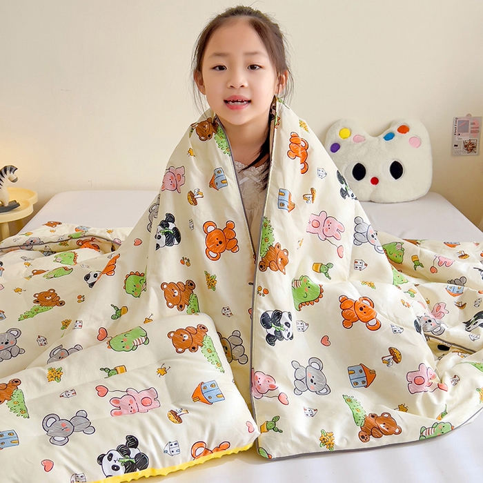 91家纺网 家纺一手货源 找家纺 十九色 2026新款宝宝幼儿园小被子儿童夏凉被夏季夏被空调被 考拉