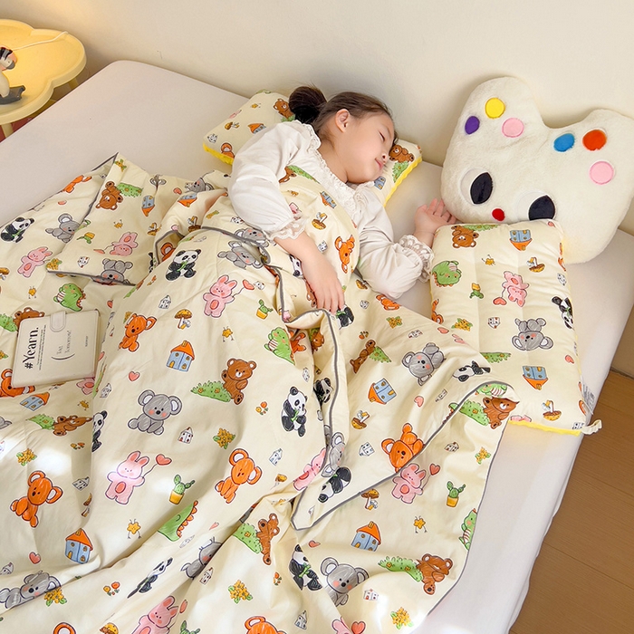 91家纺网 家纺一手货源 找家纺 十九色 2026新款宝宝幼儿园小被子儿童夏凉被夏季夏被空调被 考拉