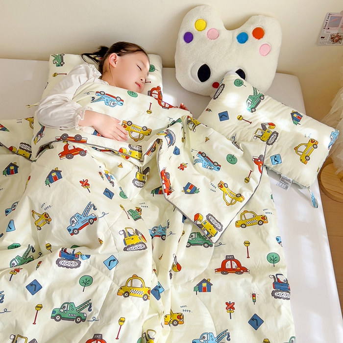 91家纺网 家纺一手货源 找家纺 十九色 2026新款宝宝幼儿园小被子儿童夏凉被夏季夏被空调被 挖掘机