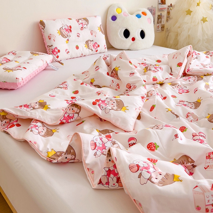 91家纺网 家纺一手货源 找家纺 十九色 2026新款宝宝幼儿园小被子儿童夏凉被夏季夏被空调被 芝芝酱