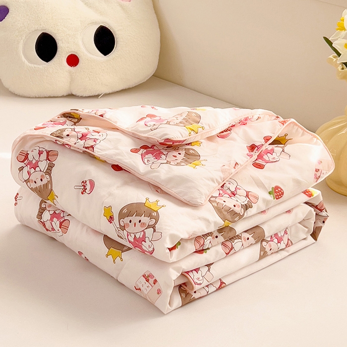 91家纺网 家纺一手货源 找家纺 十九色 2026新款宝宝幼儿园小被子儿童夏凉被夏季夏被空调被 芝芝酱