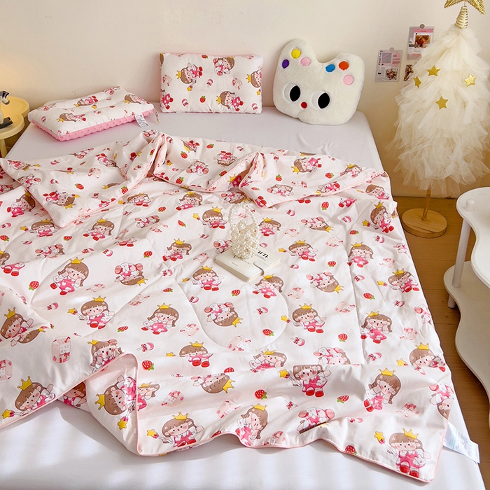 91家纺网 家纺一手货源 找家纺 十九色 2026新款宝宝幼儿园小被子儿童夏凉被夏季夏被空调被 芝芝酱